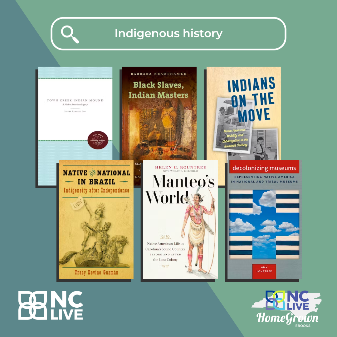 Six book covers from the HomeGrown collection about Indigenous history.